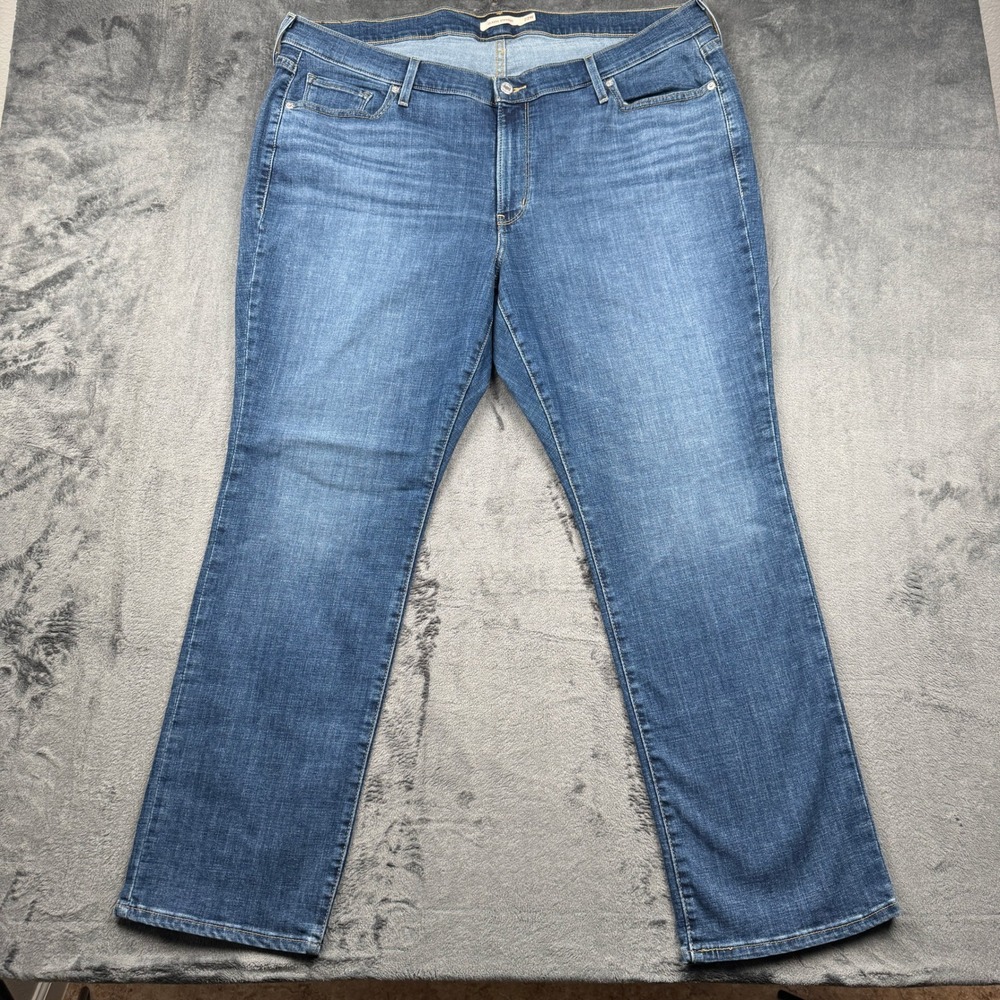 Levis Classic Straight Leg Jeans 22W Medium Wash Blue Denim 23648-0026